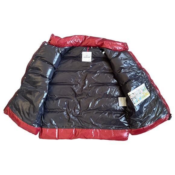 Moncler Men's Tibb Down Vest in burgundy Nylon Size 4/ XL - Picture 9 of 16